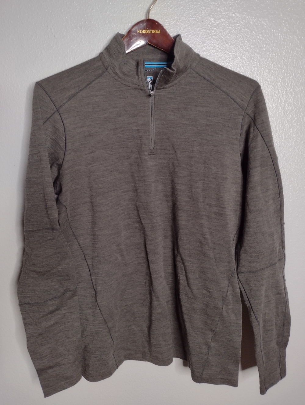 Kuhl Mens Wool Blend 1/4 Zip Top Sweater Sweatshirt Small Outdoor Gorp DD